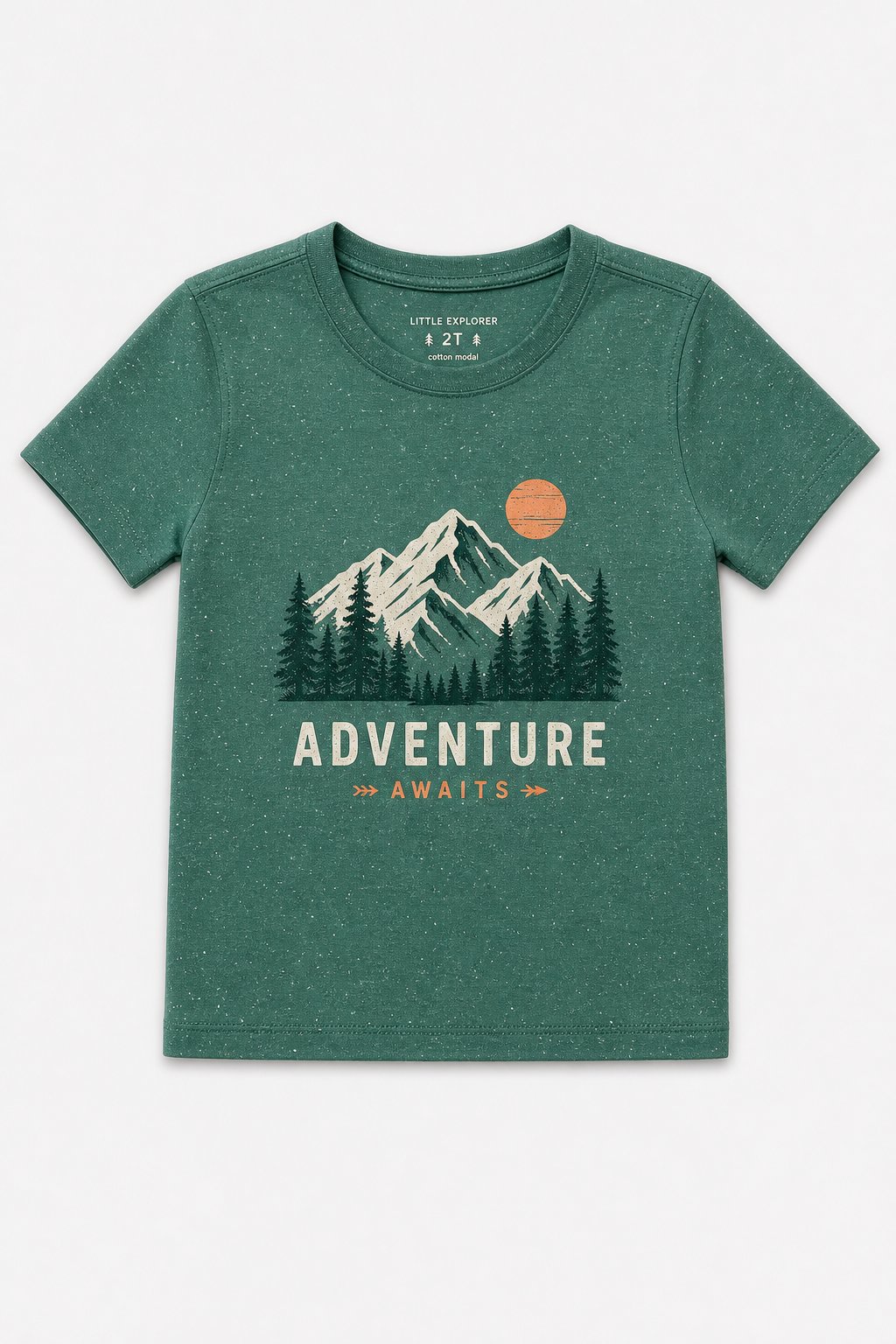 Spruce Green Speckled Graphic Tee